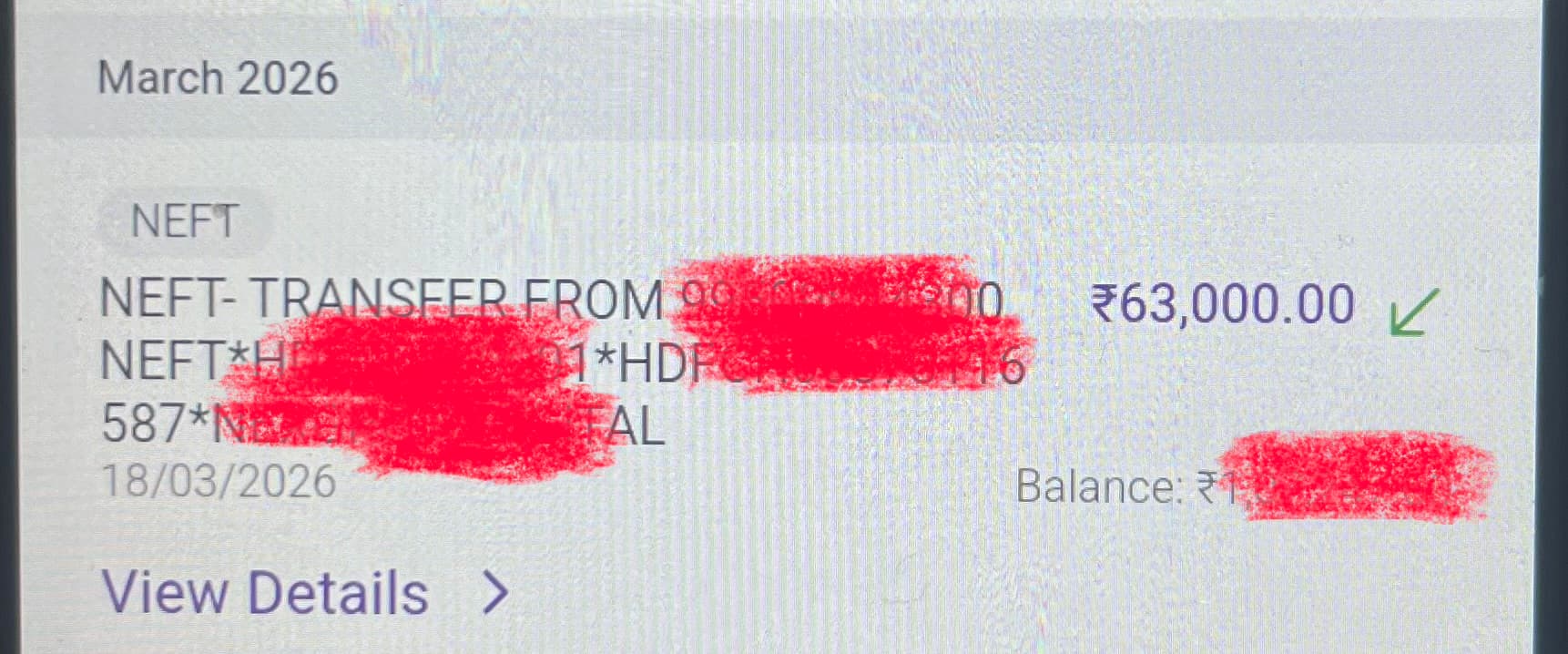 NEFT ₹63,000