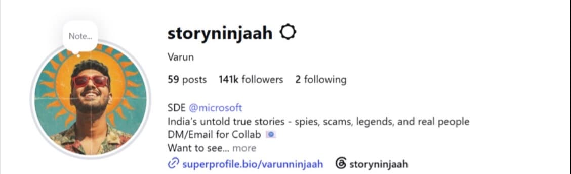@storyninjaah Instagram profile, 141k followers